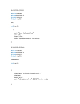 50 codigos escritos en word | DOCX
