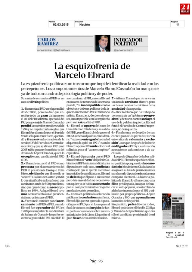 50 columnas políticas lunes 02 de marzo de 2015