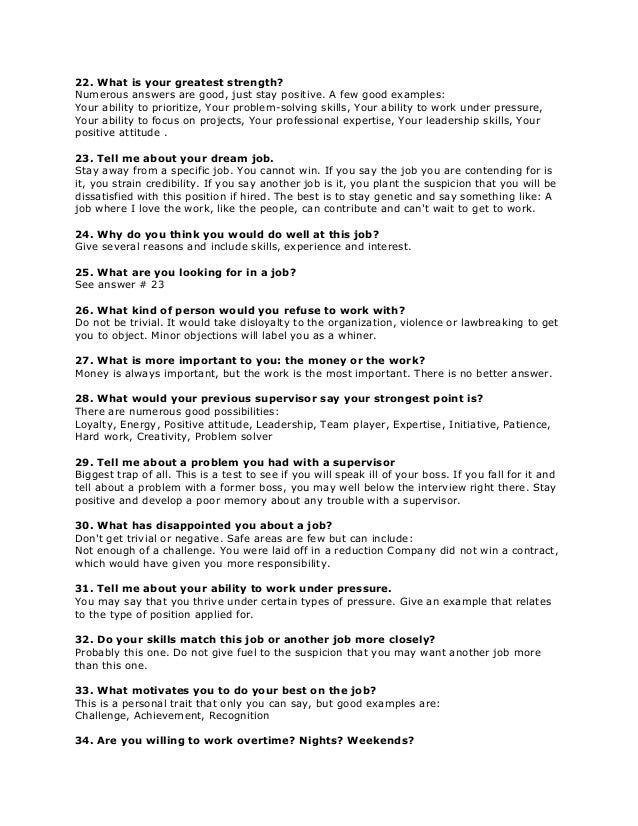 problem solving interview questions answers
