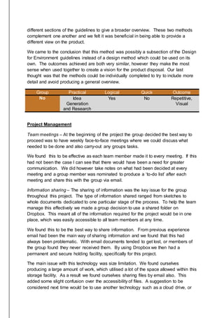 Product Development - Reflective Report | DOCX