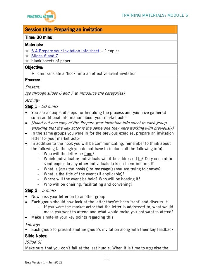 How to create a facilitator guide in word picture