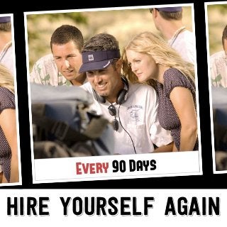 Every 90 Days
Hire Yourself Again
 