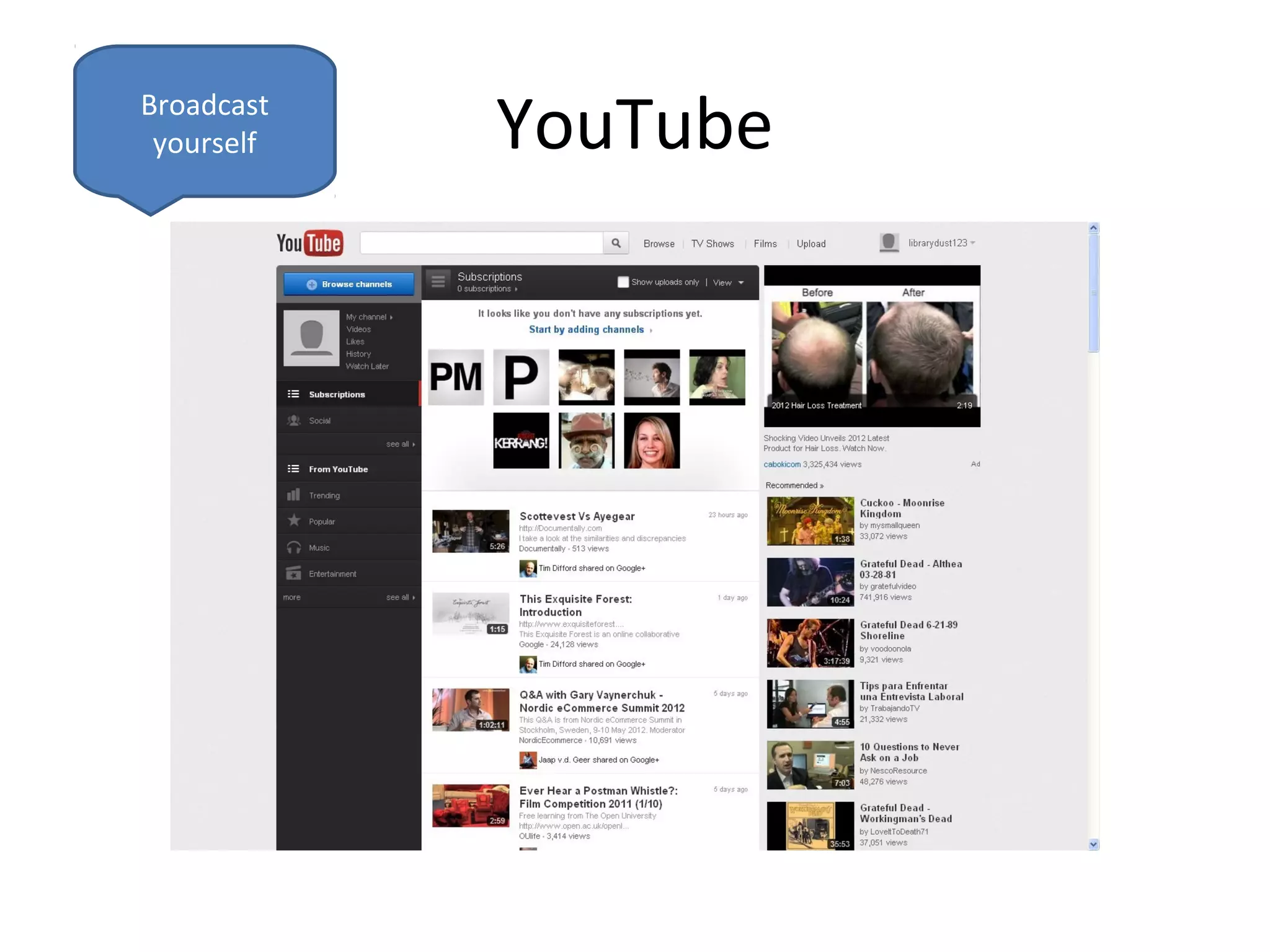 Broadcast
 yourself   YouTube
 