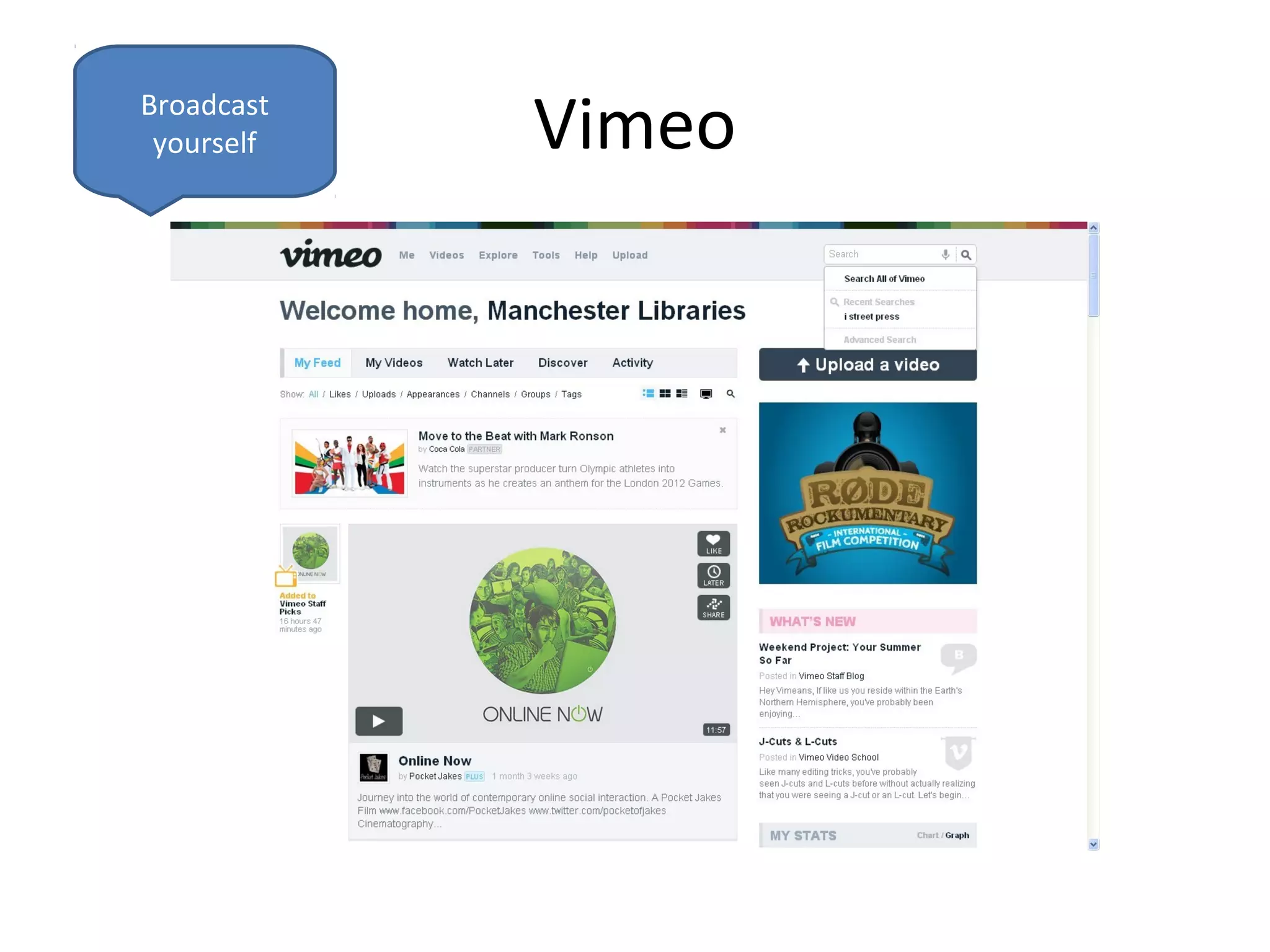 Broadcast
 yourself   Vimeo
 