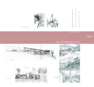103
PLATAFORMA BOTANICA
JUAN URZUA ROJAS
CROQUIS PROYECTO
CORTE 1
CORTES 2
IMAGENES
MODELO
ORDENDECRECIMIENTO
ORDENDECONSOLIDACION
ORDENDEAPERTURA
 