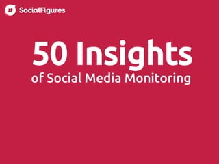 of Social Media Monitoring
50 Insights
 