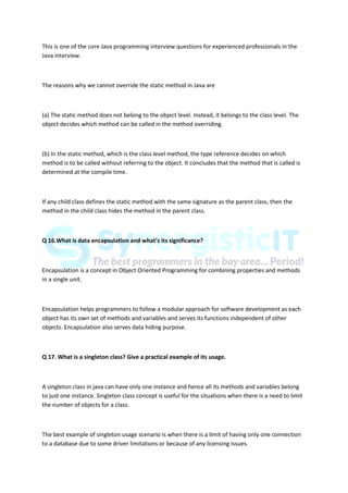 50+ java interview questions | PDF