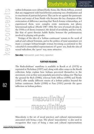 50 Key Concepts In Gender Studies | PDF
