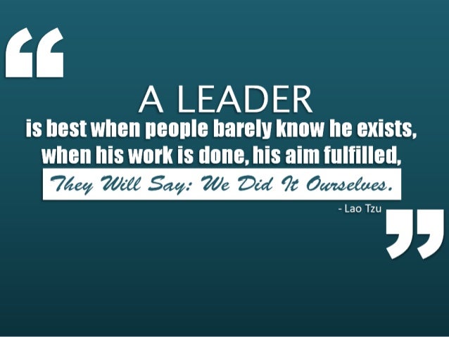 A Leader Is Like A Shepherd