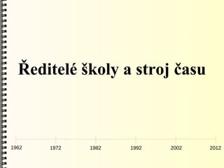 Ředitelé školy a stroj času



1962   1972   1982   1992   2002   2012
 