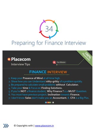© Copyrights with | www.placecom.in
34
Preparing for Finance Interview
 