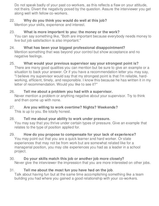 interview questions and answers for team leader position