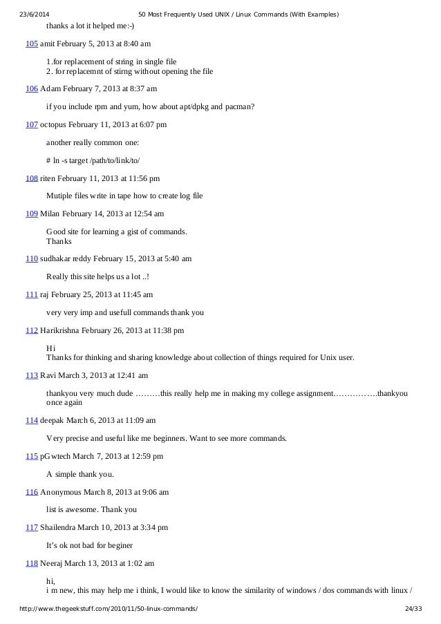 50 most frequently used unix linux commands with examples
