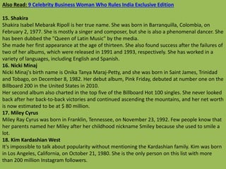 50 Most Popular Women In The Entire World | PPT