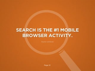 Page 51
SEARCH IS THE #1 MOBILE
BROWSER ACTIVITY.
Source: comScore
 
