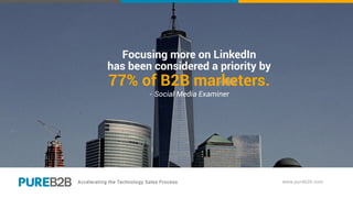 Focusing more on LinkedIn
has been considered a priority by
77% of B2B marketers.
- Social Media Examiner
 