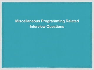 50 must know coding interview questions | PPTX