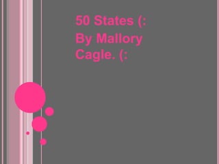 50 States (:
By Mallory
Cagle. (:
 