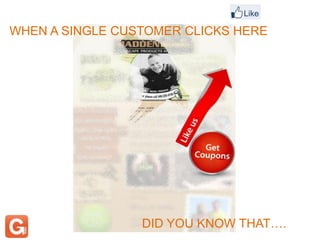 WHEN A SINGLE CUSTOMER CLICKS




                  DID YOU KNOW THAT….
 