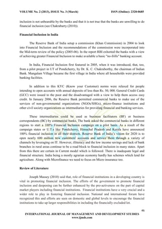 50 overview of financial inclusion in india | PDF