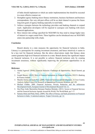 50 overview of financial inclusion in india | PDF