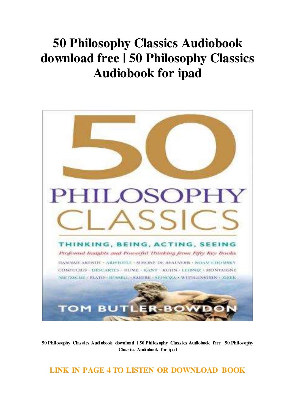 50 Philosophy Classics Audiobook download free | 50 Philosophy Classi…