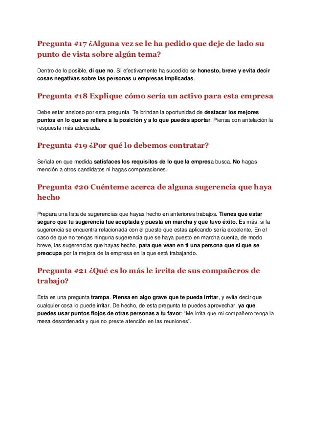 50 preguntas y respuestas en una entrevista de trabajo