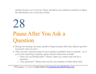 50 Public Speaking Techniques (for yoga teachers) 50 Presentation ...