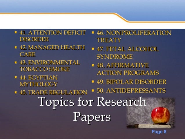 Bipolar research paper ideas