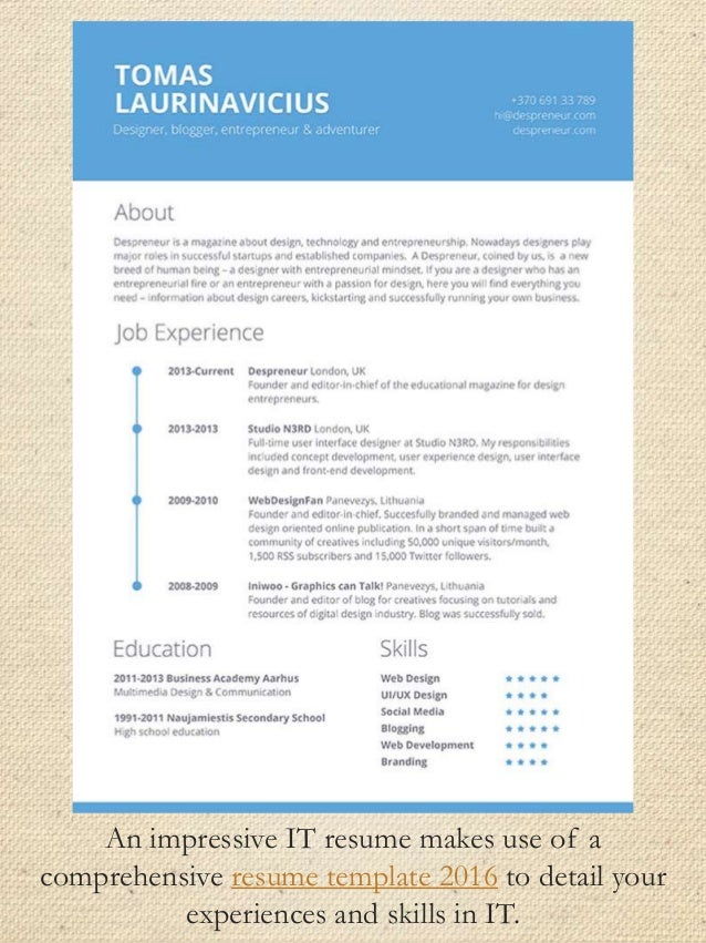 impressive resume template