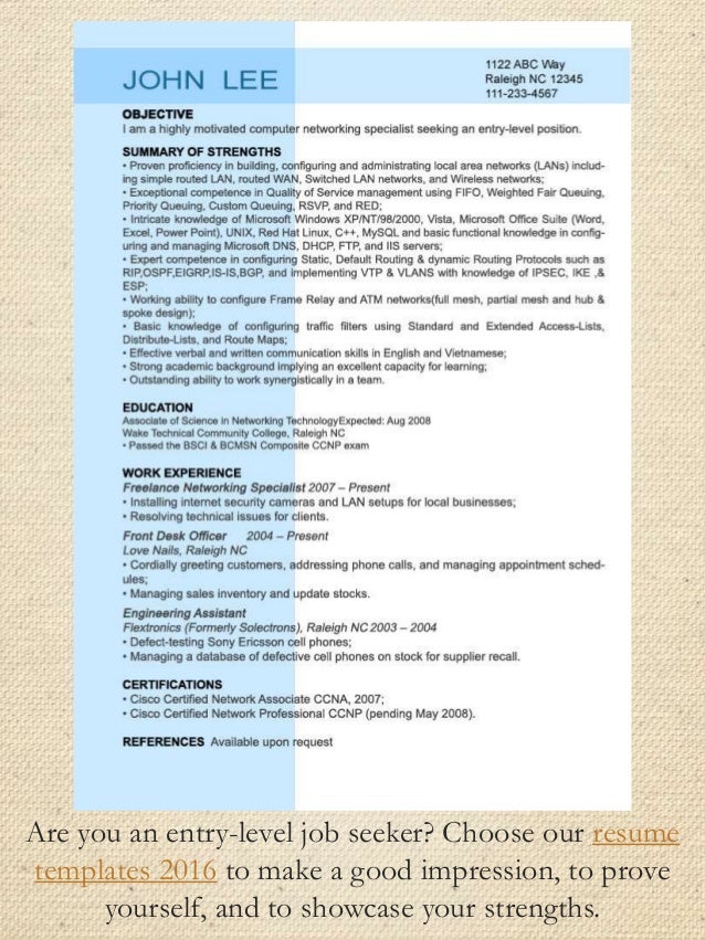 inexperienced resume examples