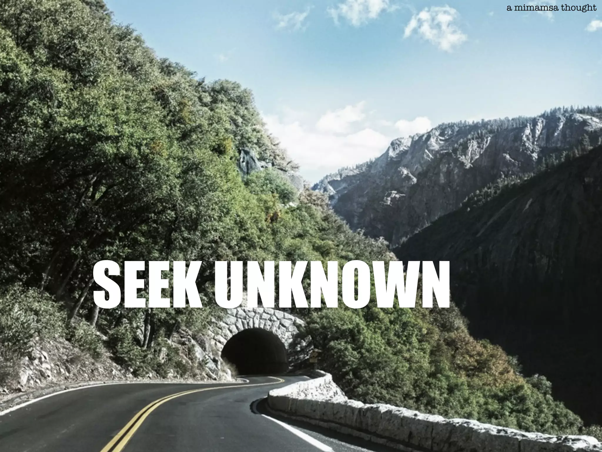 SEEK UNKNOWN
a mimamsa thought
 