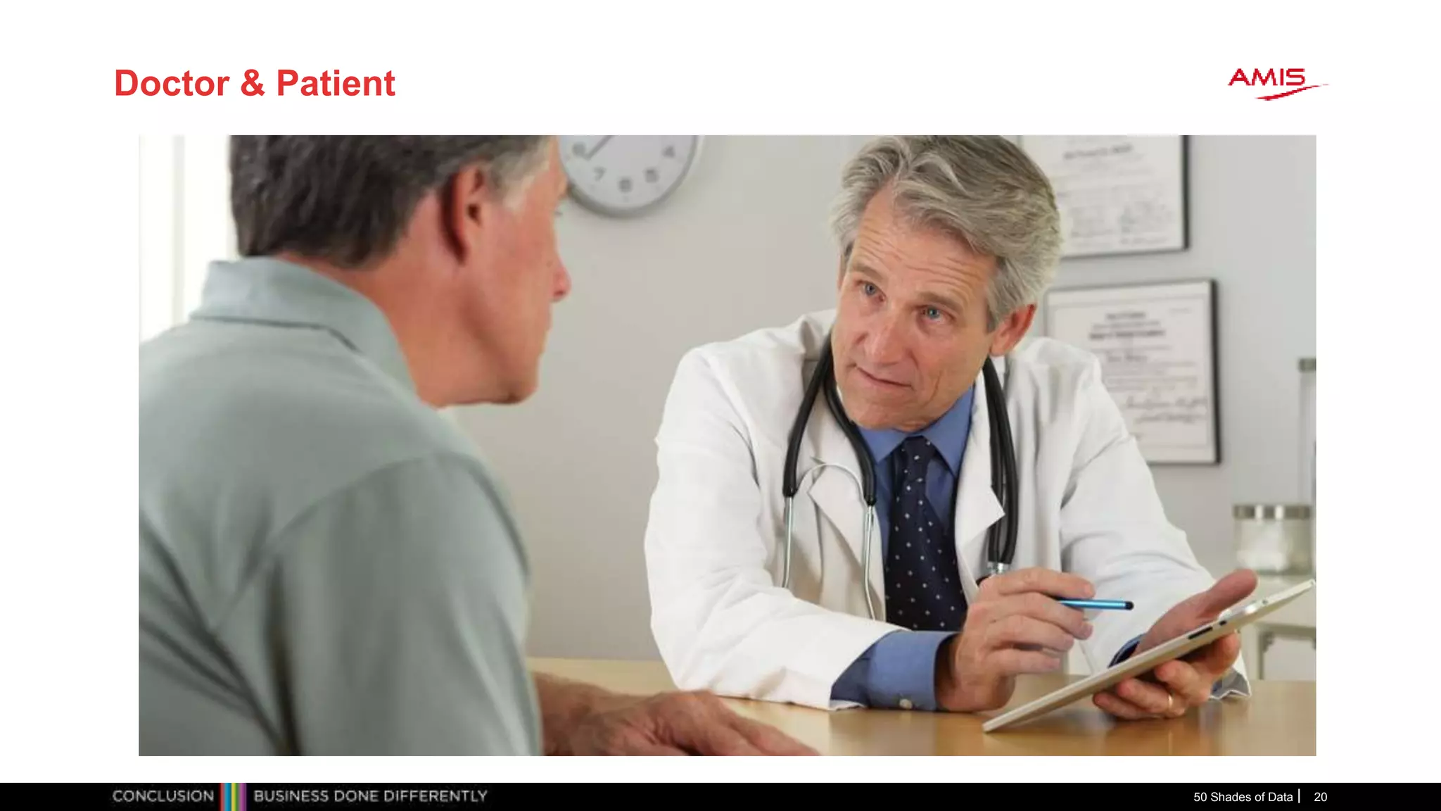 Doctor & Patient
50 Shades of Data 20
 