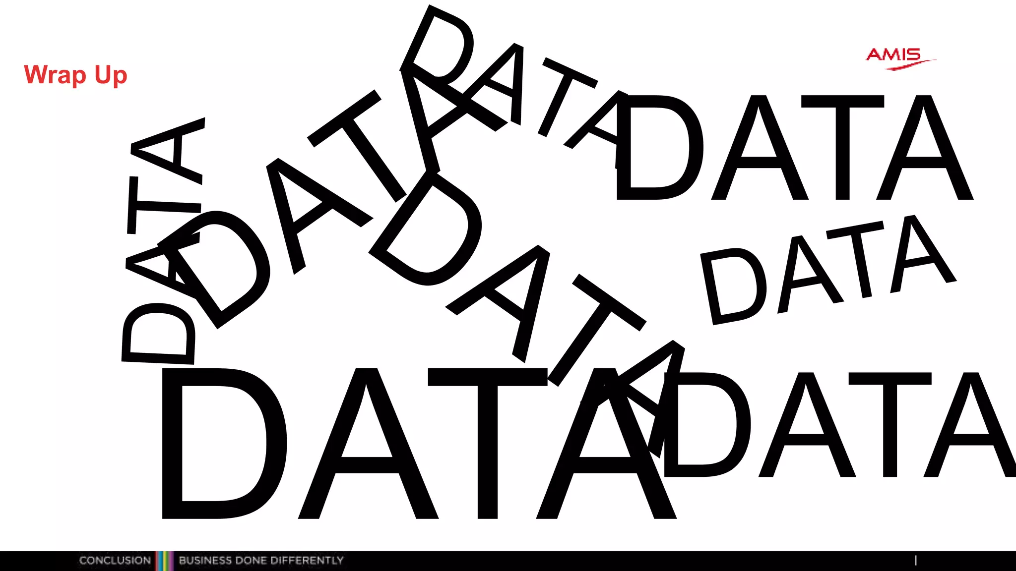 Wrap Up
DATA
DATADATA
 