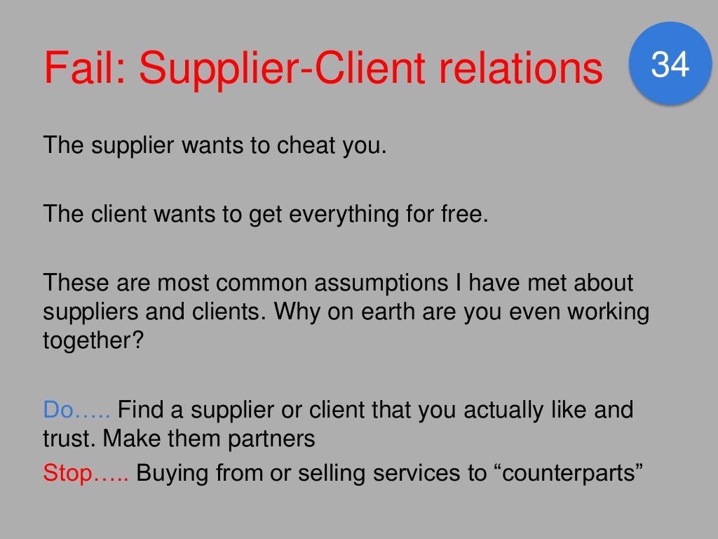 Fail SupplierClient relations 34The supplier