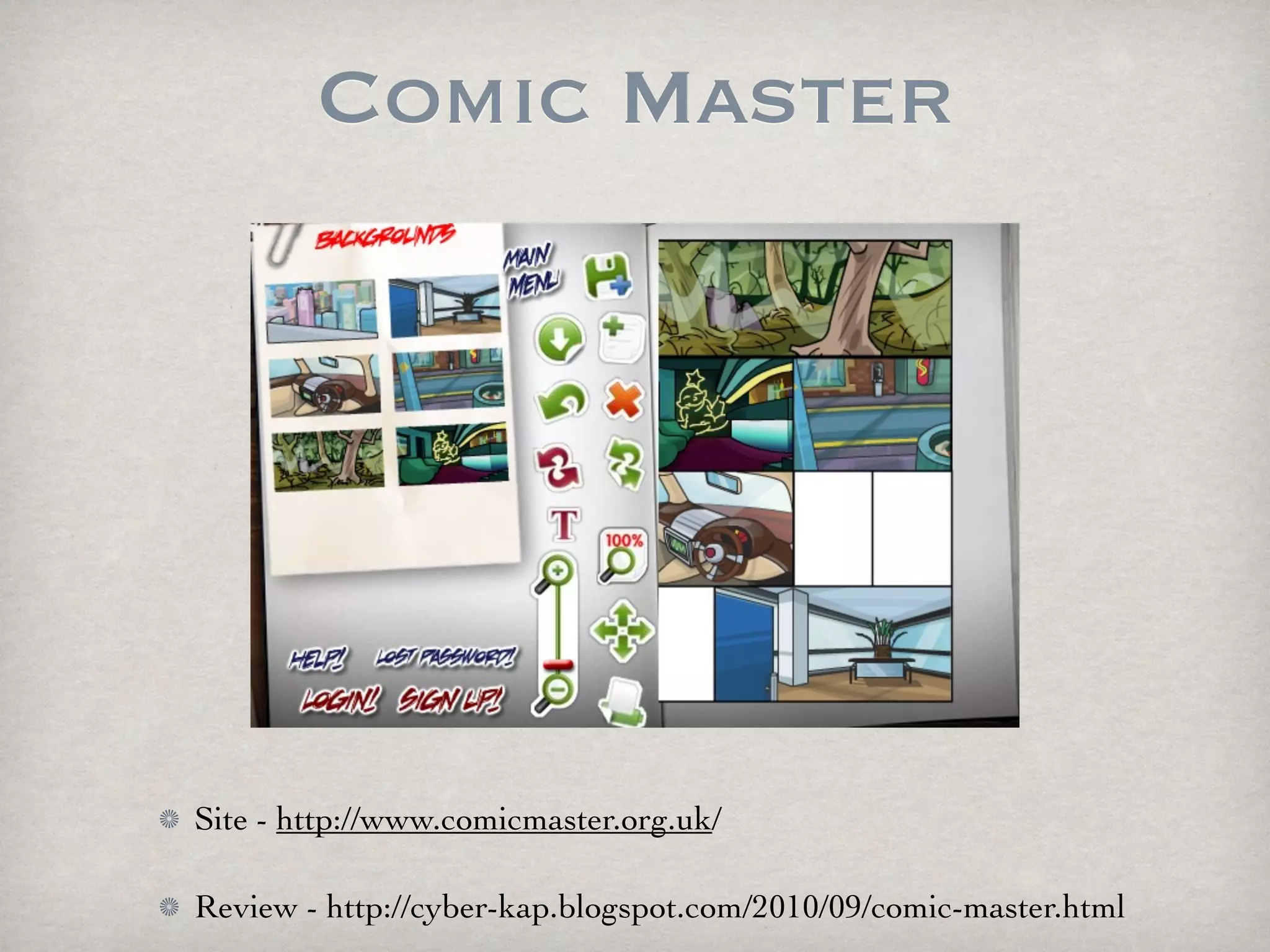 Comic Master




Site - http://www.comicmaster.org.uk/

Review - http://cyber-kap.blogspot.com/2010/09/comic-master.html
 