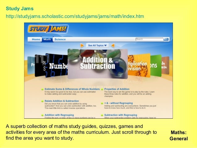 What types of activities does Study Jams Math offer?