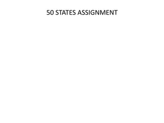 50 STATES ASSIGNMENT
 