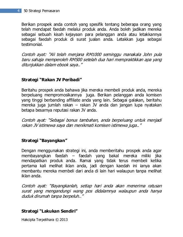4 Contoh Strategi