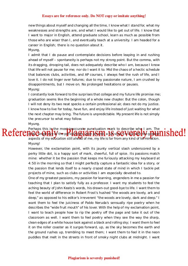 Reference yourself in essay