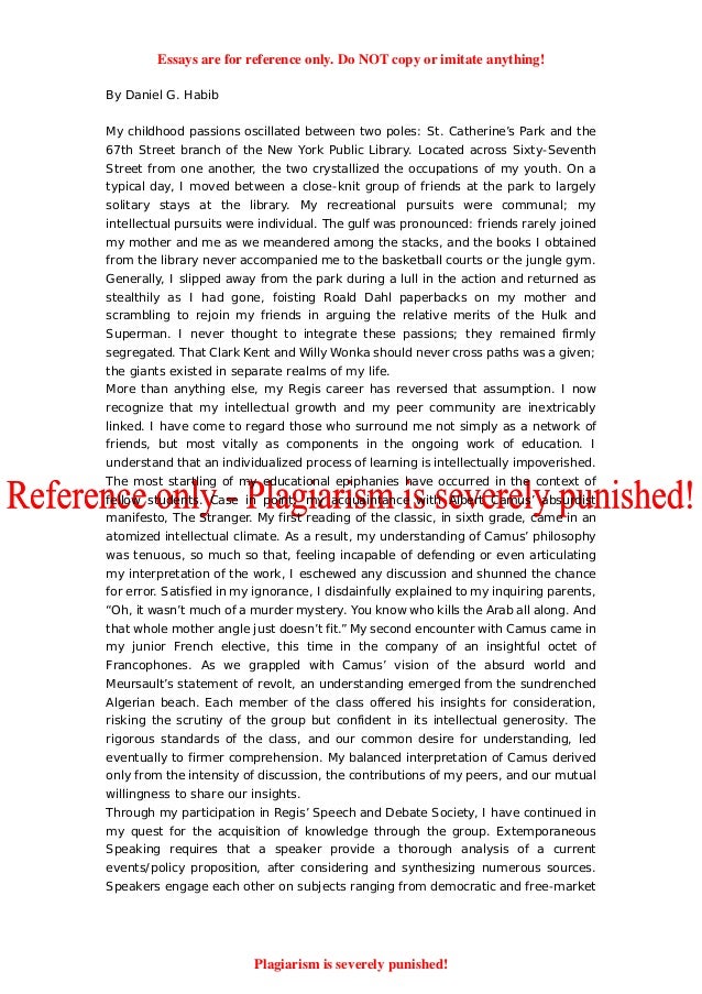 Childhood event essay
