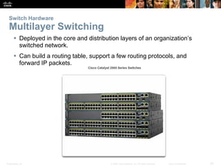 Presentation_ID 20© 2008 Cisco Systems, Inc. All rights reserved. Cisco Confidential
Switch Hardware
Multilayer Switching
...