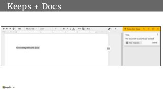 Keeps + Docs
 