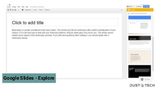 Google Slides - Explore
 
