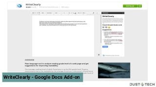 WriteClearly - Google Docs Add-on
 