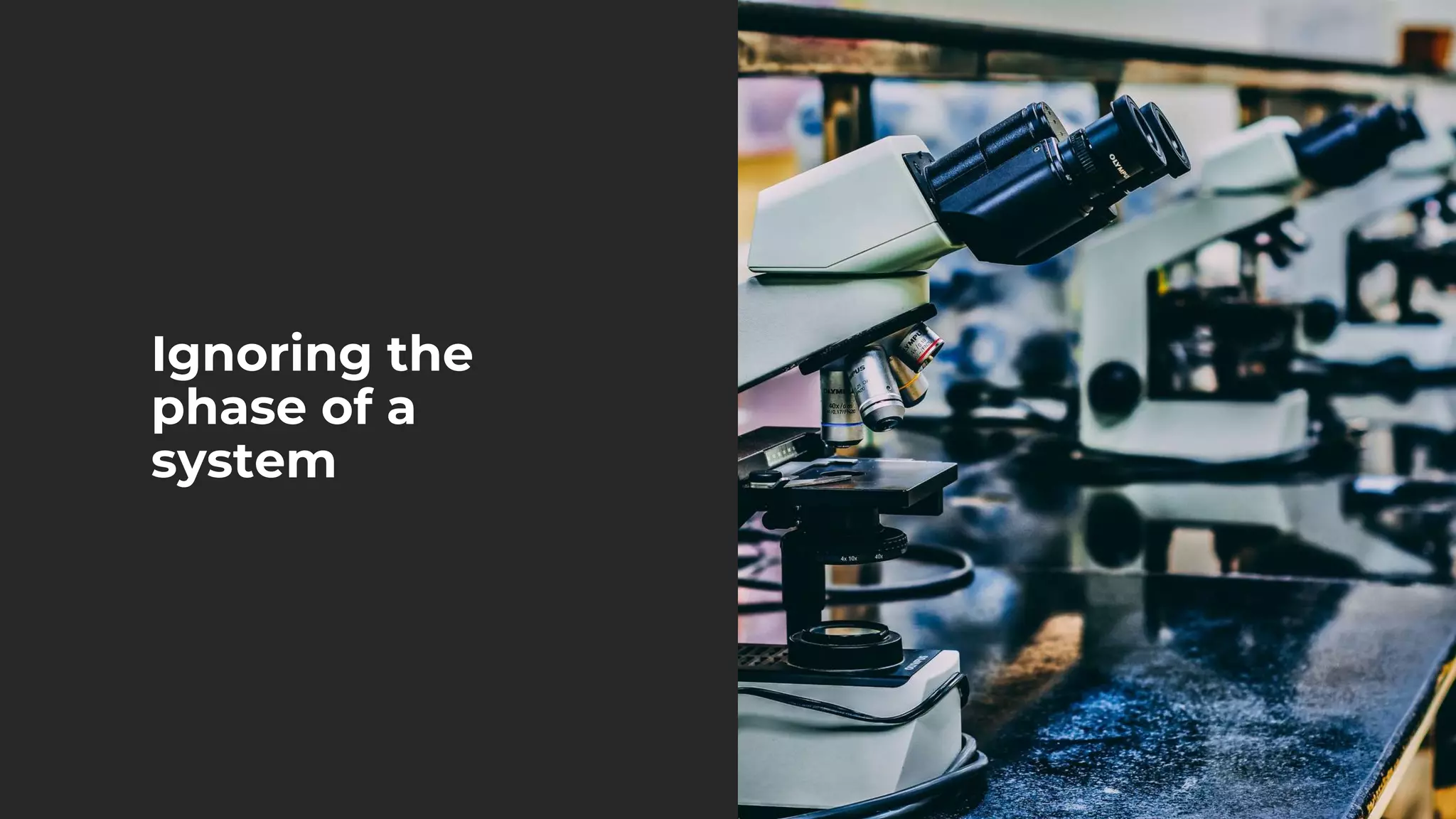 Ignoring the
phase of a
system
 