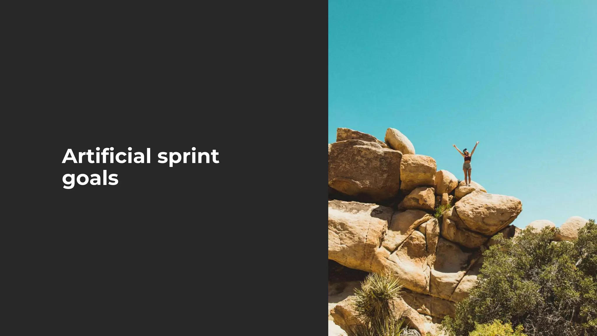 Artificial sprint
goals
 