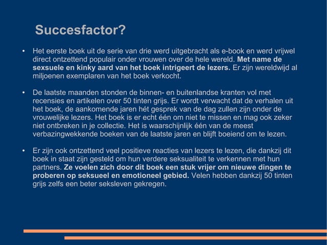 50 Tinten Grijs succesfactor | PPT