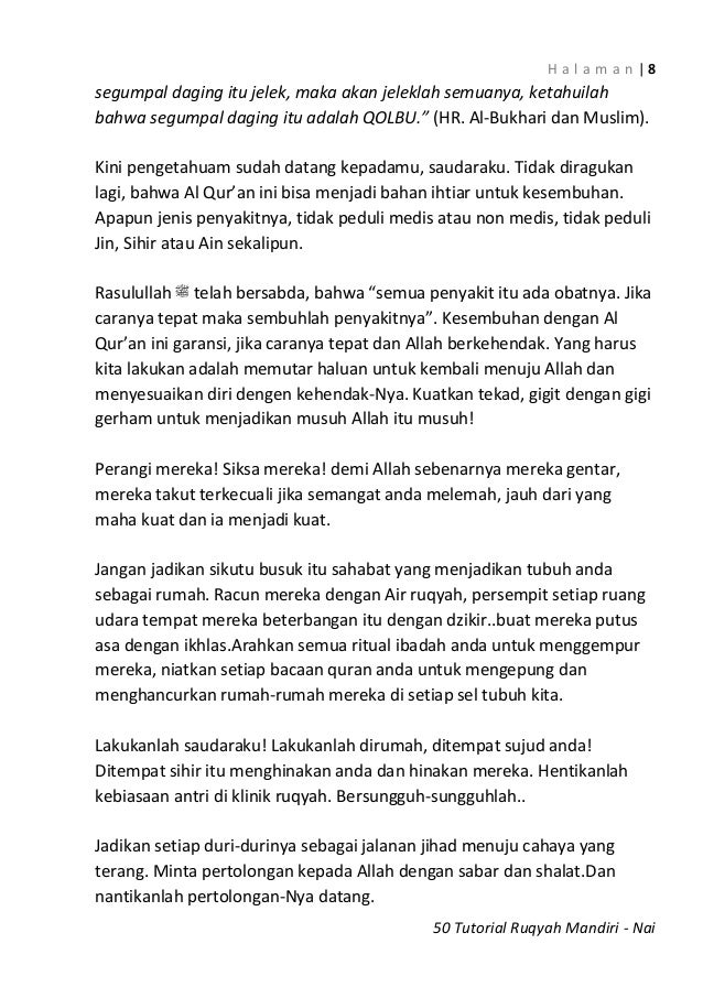 50 tutorial ruqyah mandiri 50 tutorial ruqyah mandiri