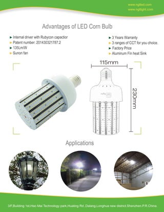 50W LED Corn Bulb 14 sides - www.ngtlight.com